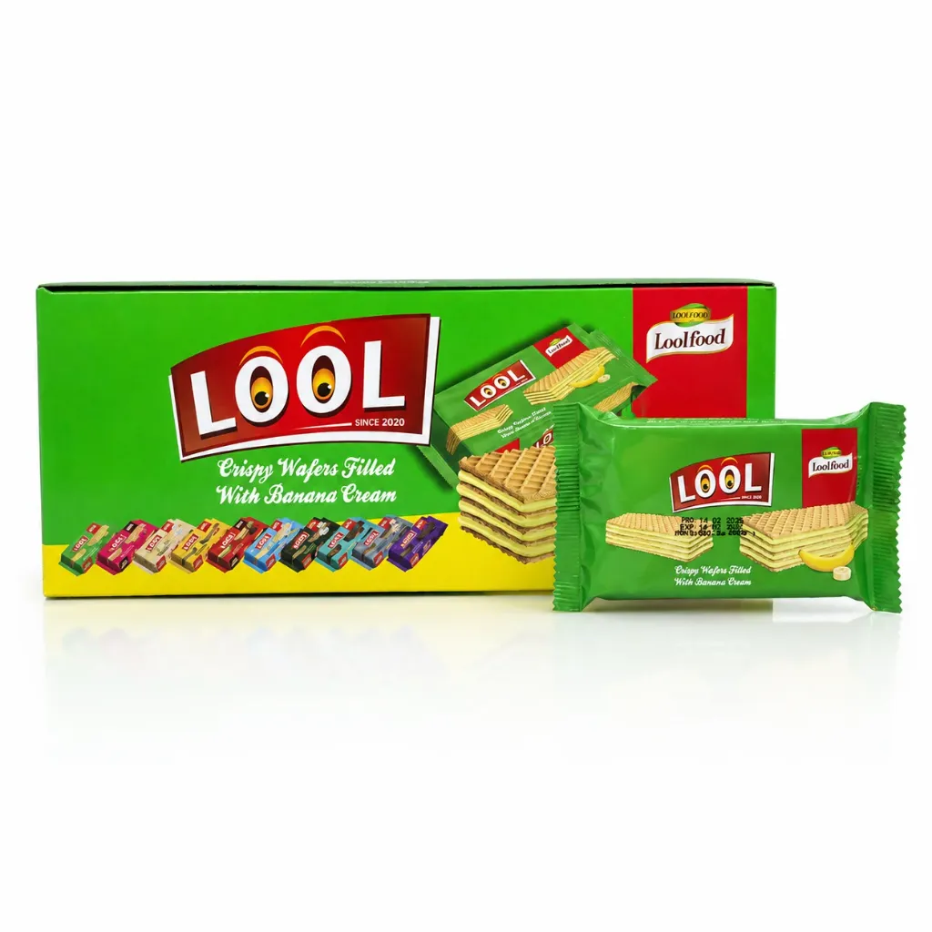 Lool Crispy Wafers Filled with Banana Cream 6 x 24 x 40 gm