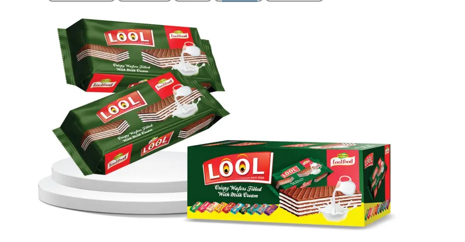 Lool Crispy Dark Wafers Filled with Vanilla Cream 6 x 24 x 36 gm