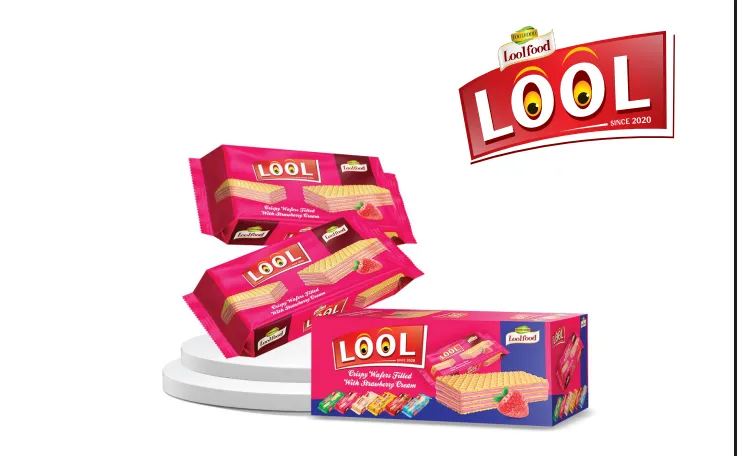 Lool Crispy Wafers Filled with Strawberry Cream   6 x 24 x 40 gm