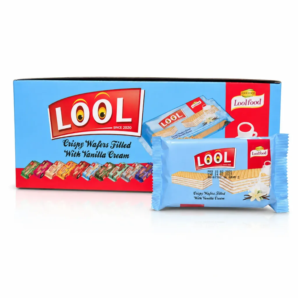 Lool Crispy Wafers Filled with Vanilla Cream         6 x 24 x 36 gm