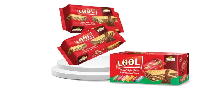 Lool Crispy Wafers Filled with Chocolate Cream    6 x 24 x 36 gm