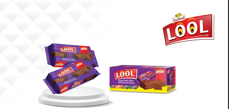 Lool Crispy Dark Wafers Filled with Chocolate Cream 6 x 24 x 36 gm