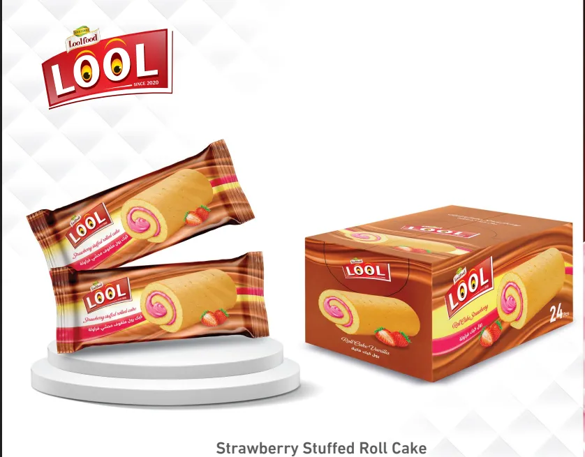 Strawberry Stuffed Roll Cake 6*24