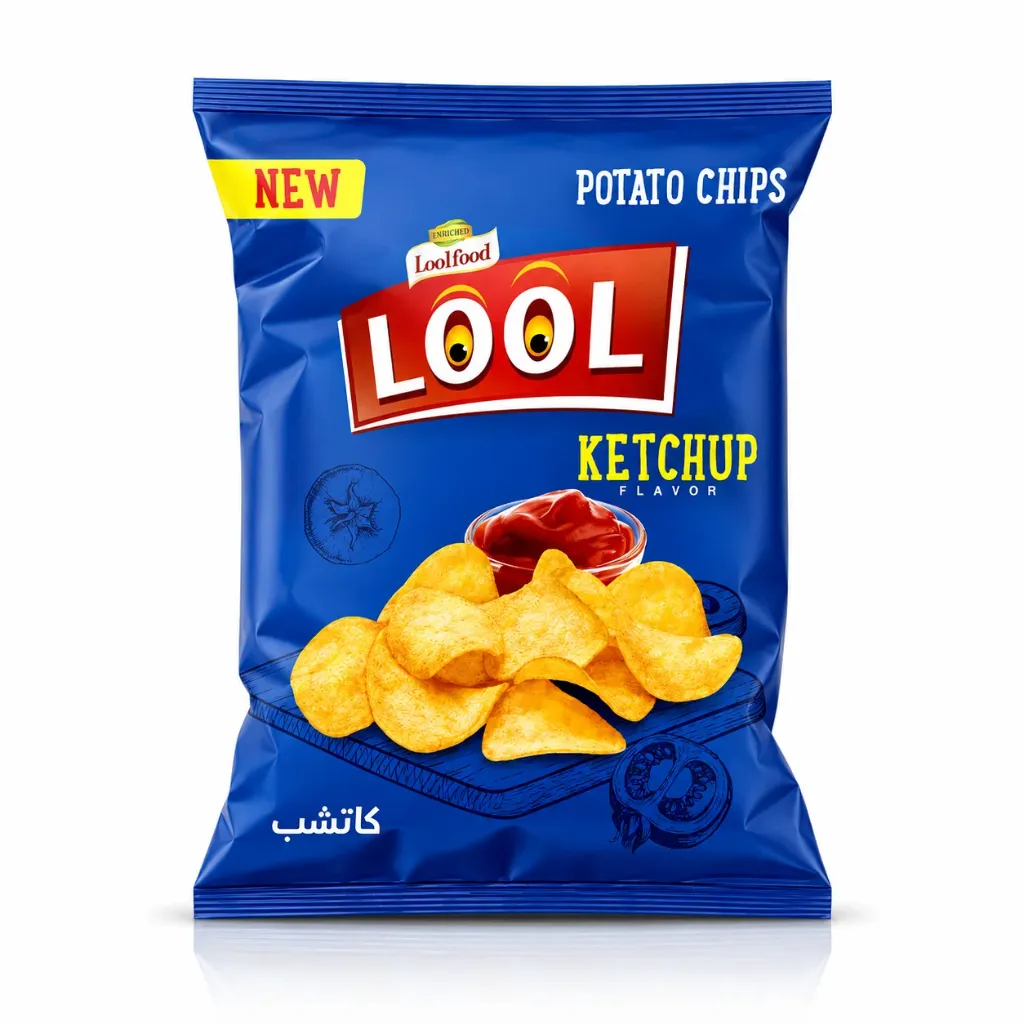 Lool Potato Chips - Ketchup 24 x 90 gm